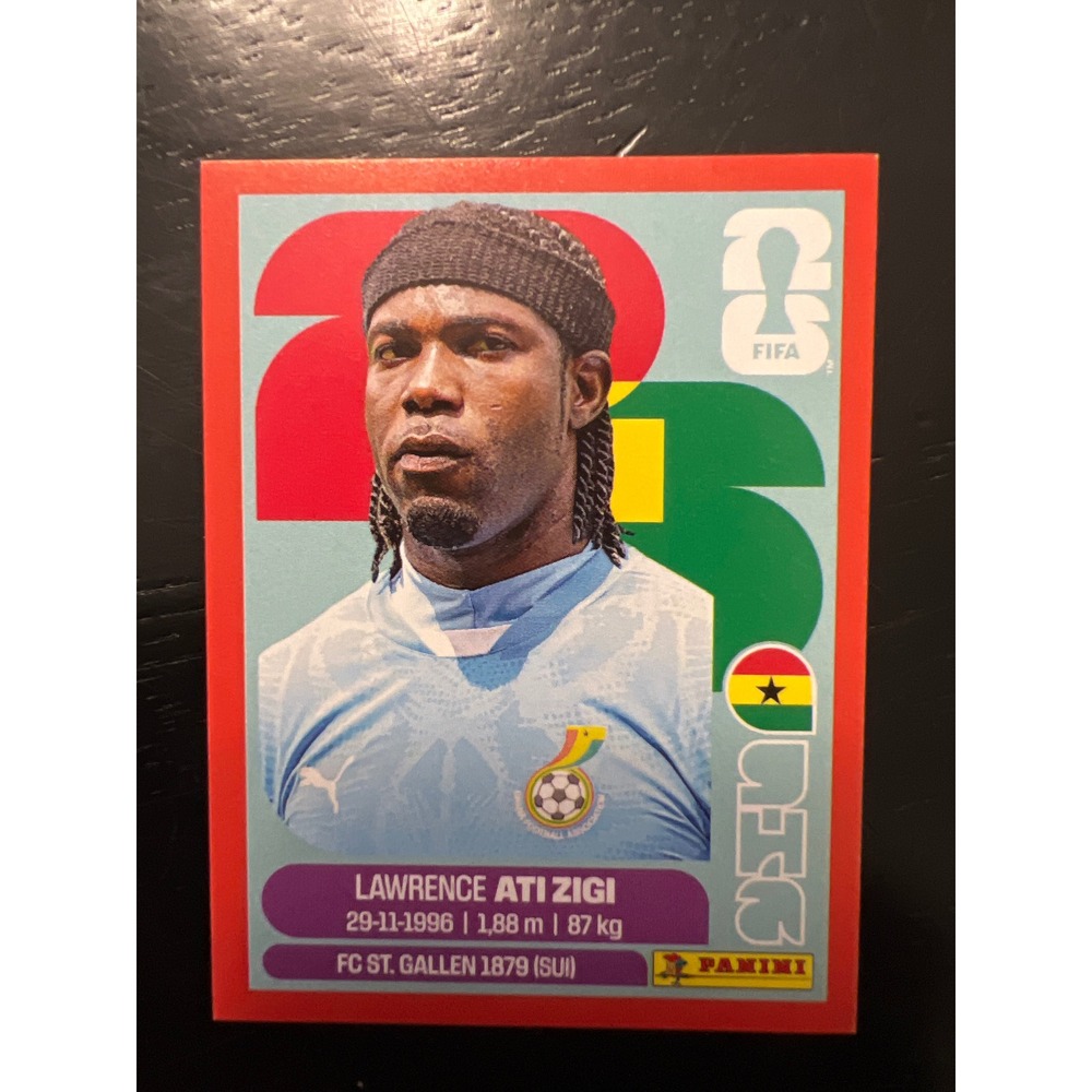 Panini FIFA World Cup 2026 Lawrence Ati Zigi Ghana Sticker GHA 2 Red Border